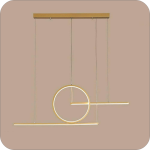 لوستر مدرن سقفی خطی تک حلقه کد00260 - خرید بهترین کیفیت و قیمت در فروشگاه فروشگاه روشنایی دلوری