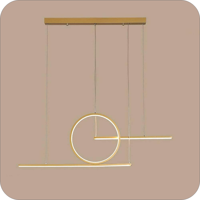 لوستر مدرن سقفی خطی تک حلقه کد00260 - خرید بهترین کیفیت و قیمت در فروشگاه فروشگاه روشنایی دلوری