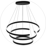 لوستر مدرن حلقه ای لبه پهن سه طبقه اس ام دی کد0075 - خرید بهترین کیفیت و قیمت در فروشگاه فروشگاه روشنایی دلوری