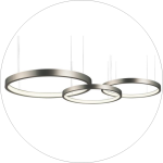 لوستر مدرن حلقه ایی دهنه سیلیکونی سه طبقه کد00239 - خرید بهترین کیفیت و قیمت در فروشگاه فروشگاه روشنایی دلوری