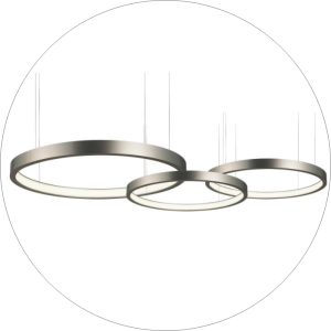 لوستر مدرن حلقه ایی دهنه سیلیکونی سه طبقه کد00239 - خرید بهترین کیفیت و قیمت در فروشگاه فروشگاه روشنایی دلوری