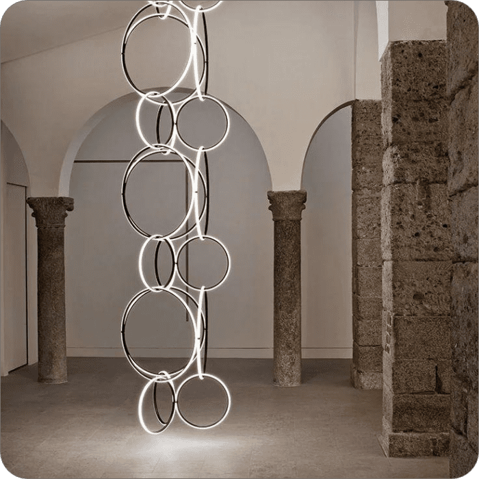 لوستر مدرن سقفی بلند مربع ای طرح زنجیر کد00142 - خرید بهترین کیفیت و قیمت در فروشگاه فروشگاه روشنایی دلوری