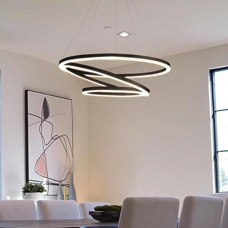 لوستر سقفی مدرن 3 حلقه ای طرح رینگ لایت کد00516 - خرید بهترین کیفیت و قیمت در فروشگاه فروشگاه روشنایی دلوری