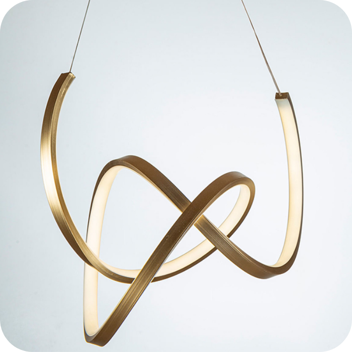 لوستر مدرن سقفی حلقه ای طرح گره ایی سایز 50 سانتی کد0034 - خرید بهترین کیفیت و قیمت در فروشگاه فروشگاه روشنایی دلوری