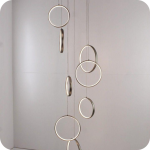 لوستر مدرن سقفی حلقه ایی بلند 8 حلقه ایی کد 0014 - خرید بهترین کیفیت و قیمت در فروشگاه فروشگاه روشنایی دلوری