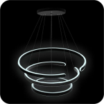 لوستر مدرن حلقه ای لبه پهن سه طبقه اس ام دی کد0075 - خرید بهترین کیفیت و قیمت در فروشگاه فروشگاه روشنایی دلوری