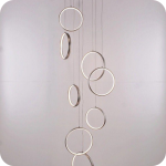 لوستر مدرن سقفی حلقه ایی بلند 8 حلقه ایی کد 0014 - خرید بهترین کیفیت و قیمت در فروشگاه فروشگاه روشنایی دلوری