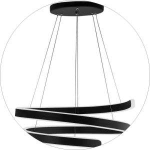 لوستر مدرن حلقه ای لبه پهن طرح فر قطر 60 سانتی اس ام دی کد0077 - خرید بهترین کیفیت و قیمت در فروشگاه فروشگاه روشنایی دلوری