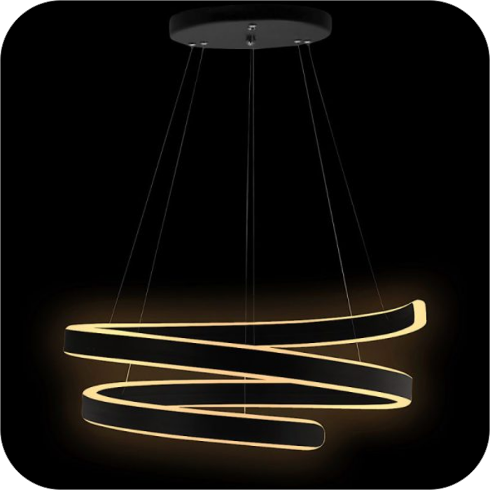 لوستر مدرن حلقه ای لبه پهن طرح فر قطر 60 سانتی اس ام دی کد0077 - خرید بهترین کیفیت و قیمت در فروشگاه فروشگاه روشنایی دلوری