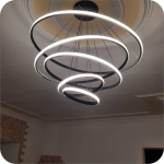 لوستر مدرن سقفی حلقه ای 5 طبقه کد 000136 - خرید بهترین کیفیت و قیمت در فروشگاه فروشگاه روشنایی دلوری