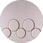 لوستر مدرن سقفی پنچ حلقه طبقاتی کد00207 - خرید بهترین کیفیت و قیمت در فروشگاه فروشگاه روشنایی دلوری