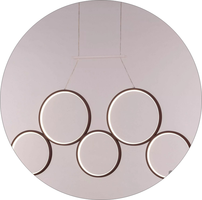 لوستر مدرن سقفی پنچ حلقه طبقاتی کد00207 - خرید بهترین کیفیت و قیمت در فروشگاه فروشگاه روشنایی دلوری