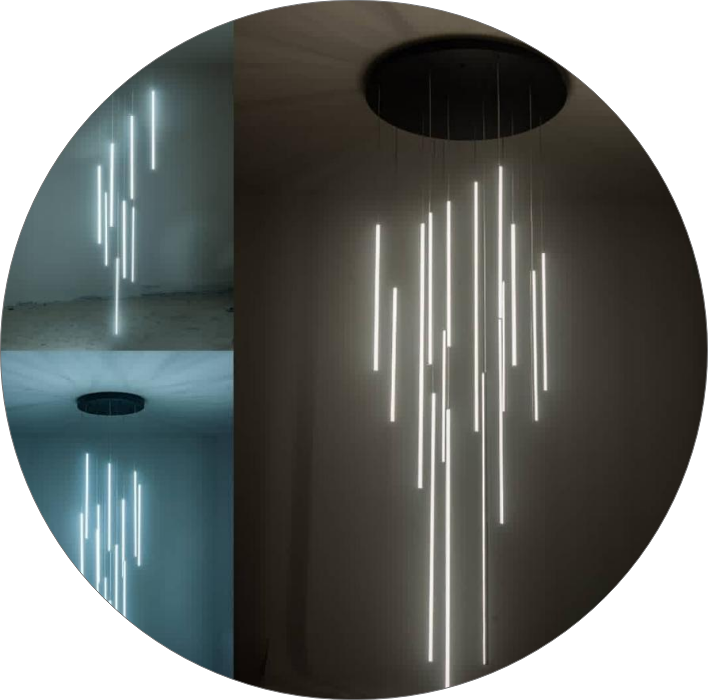 لوستر سقفی خطی استوانه ای کد00164 - خرید بهترین کیفیت و قیمت در فروشگاه فروشگاه روشنایی دلوری