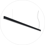 لوستر خطی اداری سایز 1 متری لبه 8 سانت دهنه3 سانت کد L00415 - خرید بهترین کیفیت و قیمت در فروشگاه فروشگاه روشنایی دلوری