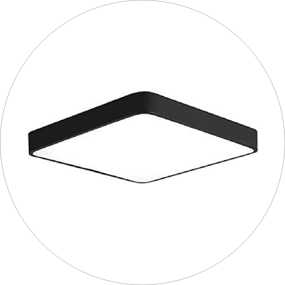 لوستر سقفی کفه دار مربع سایز 40 سانت لبه 7سانت گرد کد T0006 - خرید بهترین کیفیت و قیمت در فروشگاه فروشگاه روشنایی دلوری