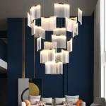 لوستر مدرن سقفی بلند پلکسی گرد کد00383 - خرید بهترین کیفیت و قیمت در فروشگاه فروشگاه روشنایی دلوری