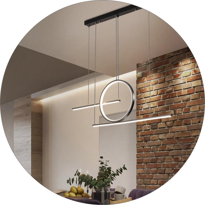 لوستر مدرن سقفی خطی تک حلقه کد00260 - خرید بهترین کیفیت و قیمت در فروشگاه فروشگاه روشنایی دلوری