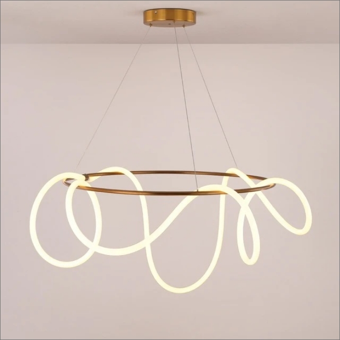 لوستر مدرن سقفی طرح فلکسی 360 حلقه ای قطر 100 سانتی کد0046 - خرید بهترین کیفیت و قیمت در فروشگاه فروشگاه روشنایی دلوری