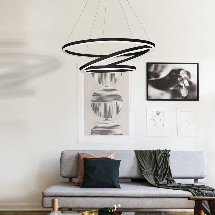 لوستر سقفی مدرن 3 حلقه ای طرح رینگ لایت کد00516 - خرید بهترین کیفیت و قیمت در فروشگاه فروشگاه روشنایی دلوری