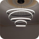 لوستر مدرن سقفی حلقه ای 5 طبقه کد 000136 - خرید بهترین کیفیت و قیمت در فروشگاه فروشگاه روشنایی دلوری