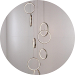 لوستر مدرن سقفی حلقه ایی بلند 8 حلقه ایی کد 0014 - خرید بهترین کیفیت و قیمت در فروشگاه فروشگاه روشنایی دلوری