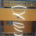 لوستر سقفی بلند طرح شش ضلعی 10طبقه کد00250 - خرید بهترین کیفیت و قیمت در فروشگاه فروشگاه روشنایی دلوری