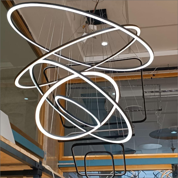 لوستر مدرن سقفی حلقه ای طرح رینگ کد00157 - خرید بهترین کیفیت و قیمت در فروشگاه فروشگاه روشنایی دلوری