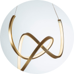 لوستر مدرن سقفی حلقه ای طرح گره ایی سایز 50 سانتی کد0034 - خرید بهترین کیفیت و قیمت در فروشگاه فروشگاه روشنایی دلوری