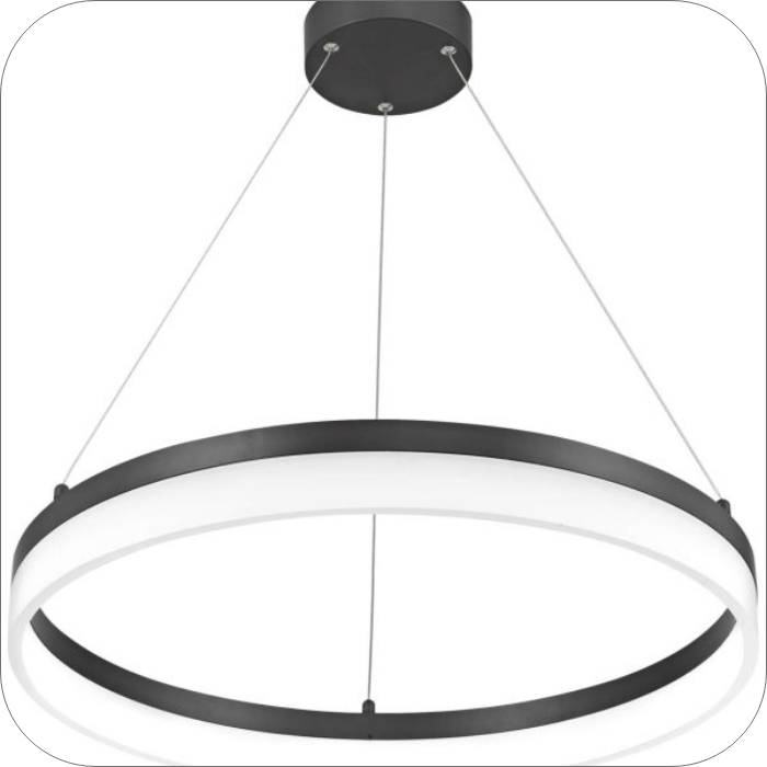 لوستر مدرن حلقه ای 1 طبقه پلکسی لبه بلند کد0079 - خرید بهترین کیفیت و قیمت در فروشگاه فروشگاه روشنایی دلوری