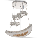 لوستر مدرن دکوراتیو کریستال طرح ماه و ستاره کد00324 - خرید بهترین کیفیت و قیمت در فروشگاه فروشگاه روشنایی دلوری