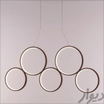لوستر مدرن سقفی پنچ حلقه طبقاتی کد00207 - خرید بهترین کیفیت و قیمت در فروشگاه فروشگاه روشنایی دلوری