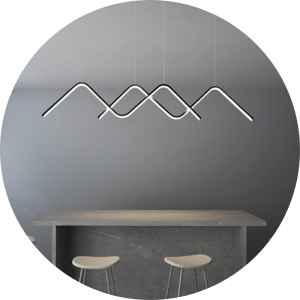 لوستر مدرن سقفی خطی طرح ام سایز 1.40 سانتی متری کد0039 - خرید بهترین کیفیت و قیمت در فروشگاه فروشگاه روشنایی دلوری