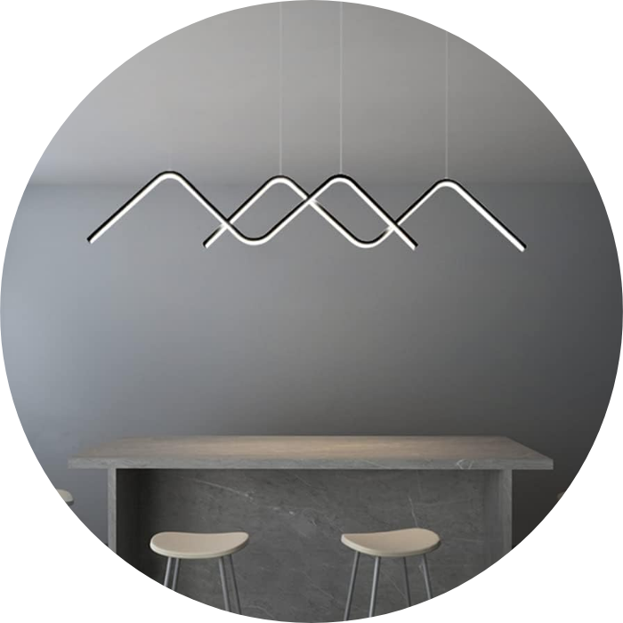 لوستر مدرن سقفی خطی طرح ام سایز 1.40 سانتی متری کد0039 - خرید بهترین کیفیت و قیمت در فروشگاه فروشگاه روشنایی دلوری