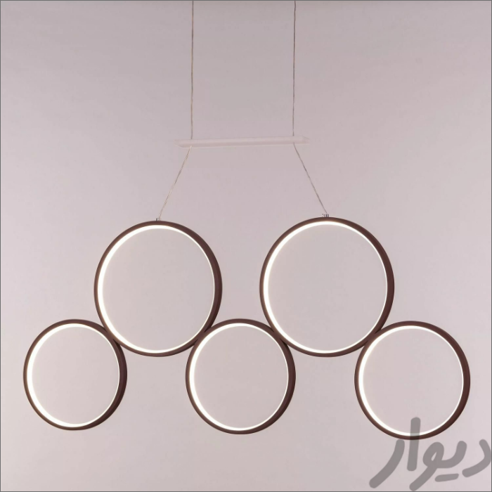 لوستر مدرن سقفی پنچ حلقه طبقاتی کد00207 - خرید بهترین کیفیت و قیمت در فروشگاه فروشگاه روشنایی دلوری