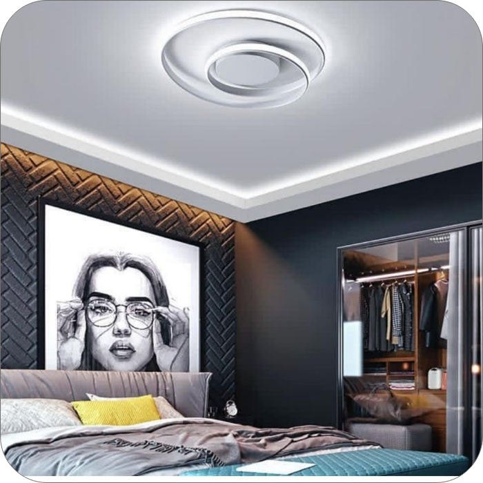 لوستر مدرن سقفی طرح هاله کد 0005 - خرید بهترین کیفیت و قیمت در فروشگاه فروشگاه روشنایی دلوری