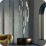 لوستر مدرن سقفی بلند طرح مدادی شیشه ای سایز سی سانتی 15 عددی کد0020 - خرید بهترین کیفیت و قیمت در فروشگاه فروشگاه روشنایی دلوری