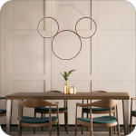 لوستر مدرن سقفی خطی سه حلقه کد0036 - خرید بهترین کیفیت و قیمت در فروشگاه فروشگاه روشنایی دلوری