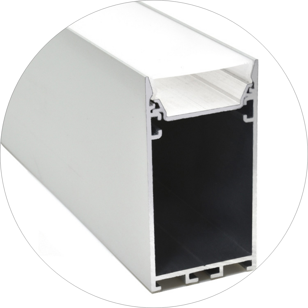 لوستر خطی اداری سایز 1 متری لبه 10 سانت دهنه6 سانت کد L00411 - خرید بهترین کیفیت و قیمت در فروشگاه فروشگاه روشنایی دلوری