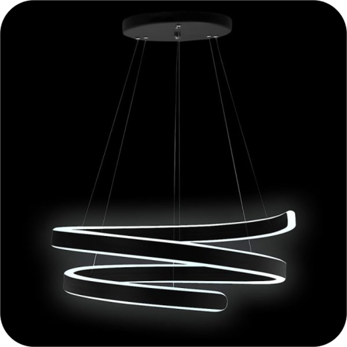 لوستر مدرن حلقه ای لبه پهن طرح فر قطر 60 سانتی اس ام دی کد0077 - خرید بهترین کیفیت و قیمت در فروشگاه فروشگاه روشنایی دلوری