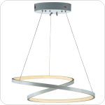 لوستر مدرن سقفی حلقه ای طرح تو دلی سایز 55 سانتی کد0021 - خرید بهترین کیفیت و قیمت در فروشگاه فروشگاه روشنایی دلوری