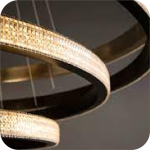 لوستر مدرن حلقه ای لاکچری دهنه کریستالی3طبقه کد0090 - خرید بهترین کیفیت و قیمت در فروشگاه فروشگاه روشنایی دلوری