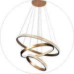 لوستر مدرن حلقه ای لاکچری دهنه کریستالی3طبقه کد0090 - خرید بهترین کیفیت و قیمت در فروشگاه فروشگاه روشنایی دلوری