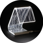 آباژور رومیزی طرح پلکسی گلاس کد00244 - خرید بهترین کیفیت و قیمت در فروشگاه فروشگاه روشنایی دلوری