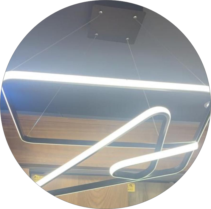 لوستر مدرن طرح مستطیل فضایی کد00216 - خرید بهترین کیفیت و قیمت در فروشگاه فروشگاه روشنایی دلوری