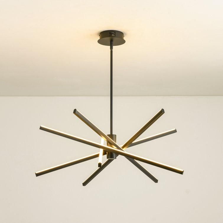 لوستر سقفی مدرن پره ایی خطی 6 خطی کد 00518 - خرید بهترین کیفیت و قیمت در فروشگاه فروشگاه روشنایی دلوری