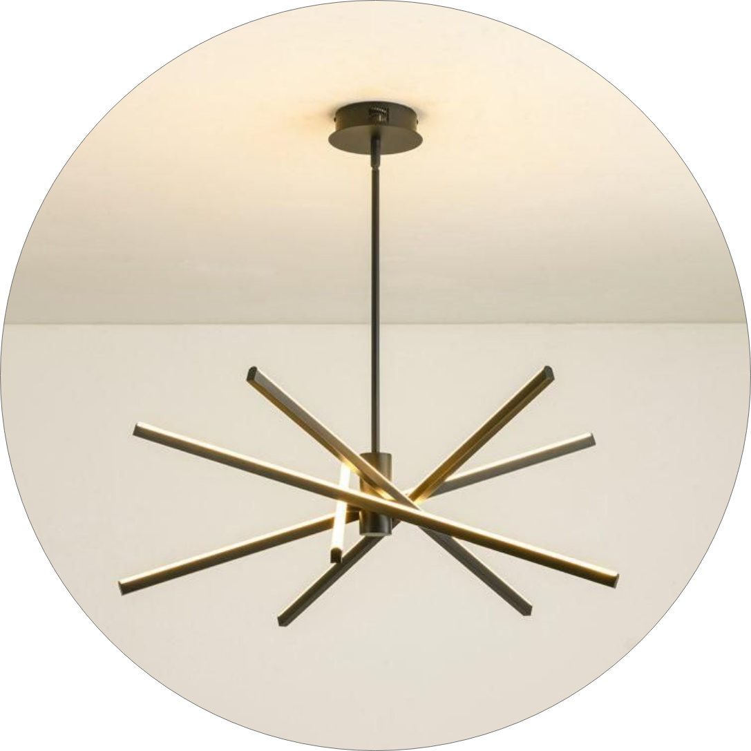 لوستر سقفی مدرن پره ایی خطی 6 خطی کد 00518 - خرید بهترین کیفیت و قیمت در فروشگاه فروشگاه روشنایی دلوری