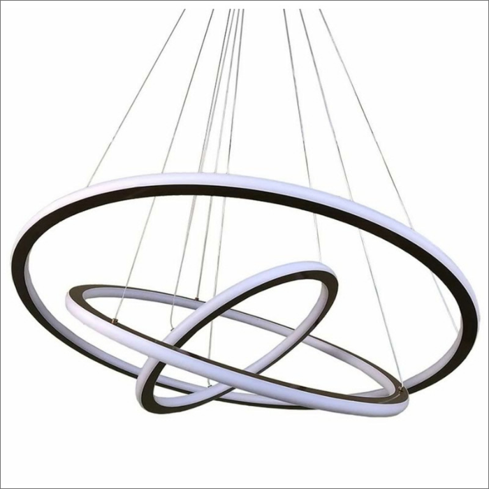 لوستر مدرن سقفی حلقه ای سه طبقه دو طرف نور سبک کهکشانی کد0054 - خرید بهترین کیفیت و قیمت در فروشگاه فروشگاه روشنایی دلوری