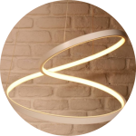 لوستر مدرن سقفی حلقه ای طرح تو دلی سایز 55 سانتی کد0021 - خرید بهترین کیفیت و قیمت در فروشگاه فروشگاه روشنایی دلوری