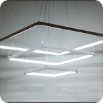 لوستر مدرن سقفی مربع ایی سه طبقه ایی0057 - خرید بهترین کیفیت و قیمت در فروشگاه فروشگاه روشنایی دلوری