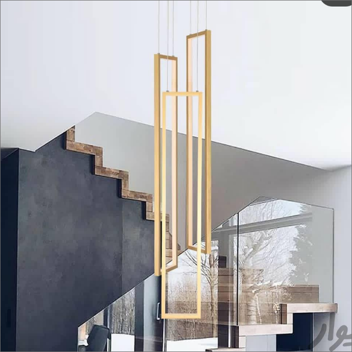 لوستر سقفی مدرن مستطیل عمودی کد00168 - خرید بهترین کیفیت و قیمت در فروشگاه فروشگاه روشنایی دلوری